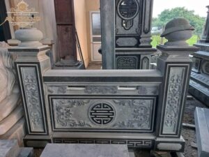 Mẫu lan can chữ thọ kèm họa tiết sen hóa