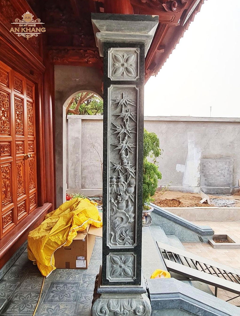 Hoa văn cây trúc được ưa chuộng trong trang trí cột đá nhà thờ