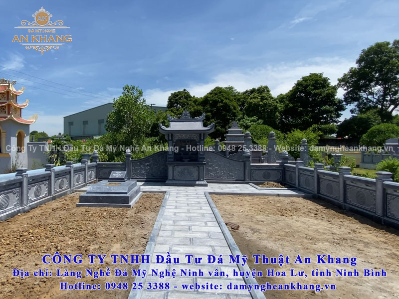 Khu lăng mộ Đá mỹ nghệ An Khang xây dựng bằng đá xanh đen tại Nho Quan