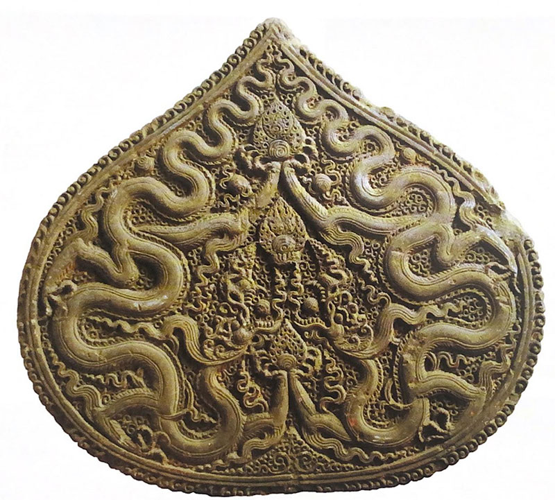 Rồng trên lá đề - hiện vật chùa Phật Tích ( Đá - thế kỷ 11 -12)